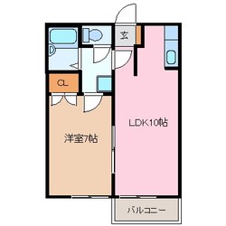 内部駅 徒歩14分 2階の物件間取画像